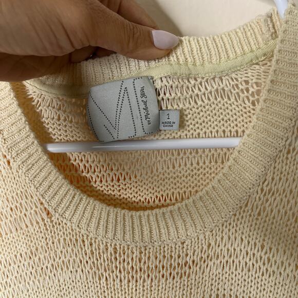 Michael Stars Crochet Tank Top Womens 1 XS/S Boho Loose Knit Ombre Dip Dye - Picture 3 of 6